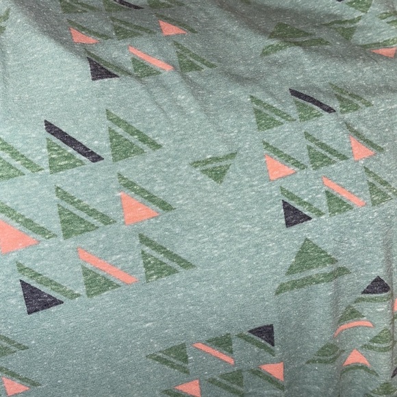 LuLaRoe Green Pink Floral Boho Skater Dress - Picture 3 of 5